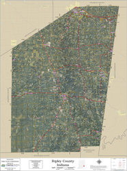 Ripley County Indiana 2025 Aerial Wall Map