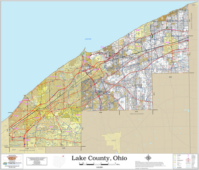 Lake County Ohio 2025 Wall Map