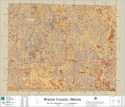 Wayne County Illinois 2026 Soils Wall Map