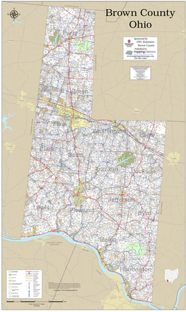 Brown County Ohio 2026 Wall Map