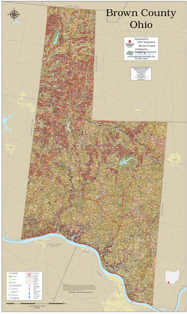 Brown County Ohio 2026 Soils Wall Map