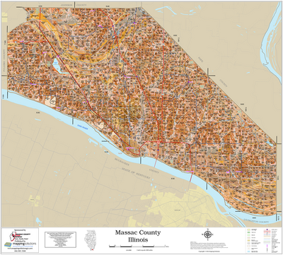 Massac County Illinois 2026 Soils Wall Map