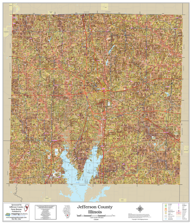 Jefferson County Illinois 2026 Soils Wall Map