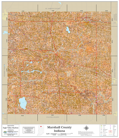 Marshall County Indiana 2026 Soils Wall Map