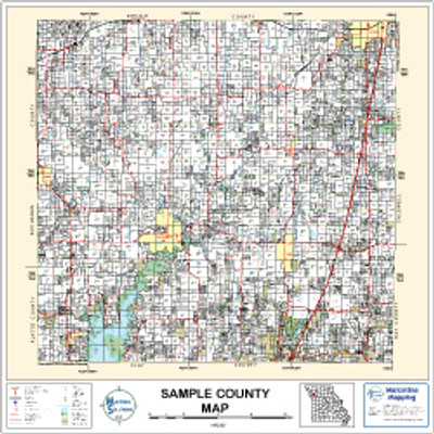 Choctaw County Oklahoma 2000 Wall Map
