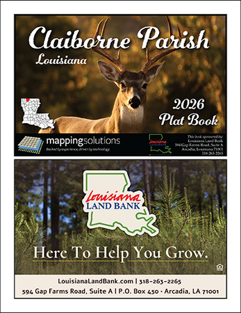 Claiborne Parish Louisiana 2026 Plat Book