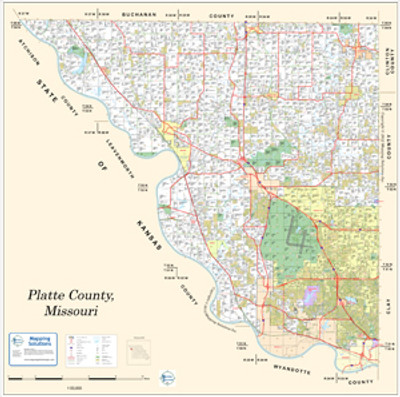 Platte County Missouri 2012 Wall Map   Plattemo12w  18888.1356020988 