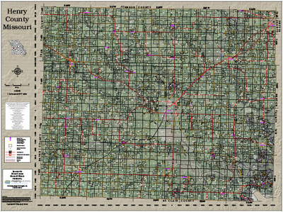 Henry County Missouri 2017 Aerial Wall Map Henry County Missouri 2017   Henrymo17wa  14559.1498489863 