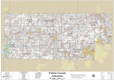 Fulton County Arkansas 2026 Wall Map