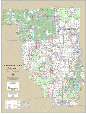 Reynolds County Missouri 2026 Wall Map