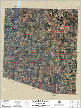 Randolph County Missouri 2026 Aerial Wall Map