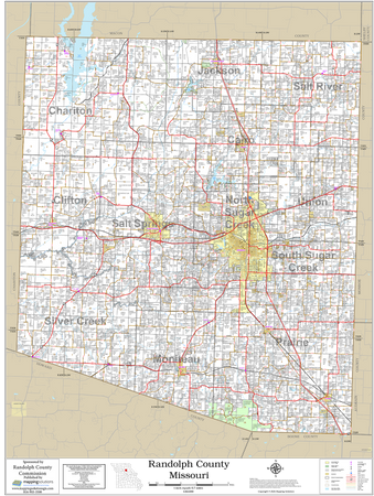 Randolph County Missouri 2026 Wall Map