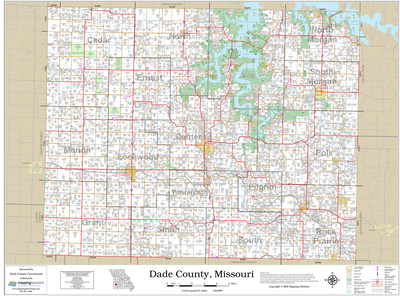 Dade County Missouri 2026 Wall Map