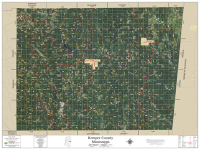 Kemper County Mississippi 2019 Aerial Wall Map Kemper County Mississippi 2019 Aerial Wall Map