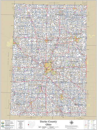 Darke County Ohio 2026 Wall Map