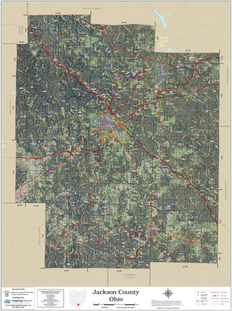 Jackson County Ohio 2026 Aerial Wall Map