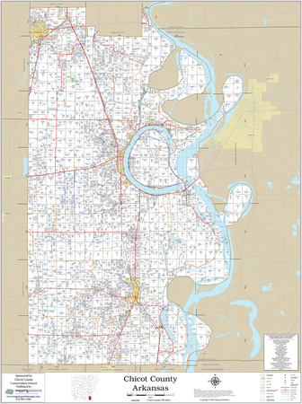 Chicot County Arkansas 2026 Wall Map