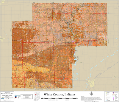 White County Indiana 2025 Soils Wall Map