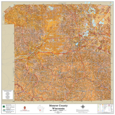 Monroe County Wisconsin 2023 Soils Wall Map