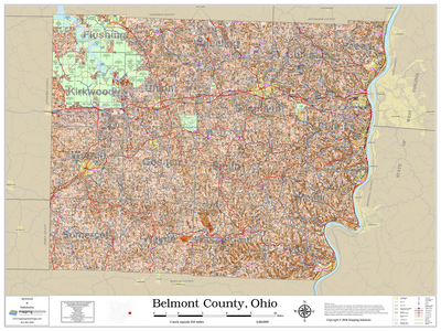 Belmont County Ohio 2026 Soils Wall Map