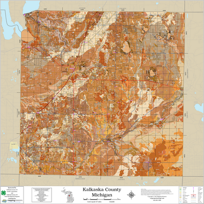Kalkaska County Michigan 2025 Soils Wall Map Kalkaska County Michigan 2025 Soils Wall Map