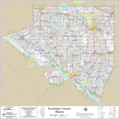 Randolph County Illinois 2026 Wall Map