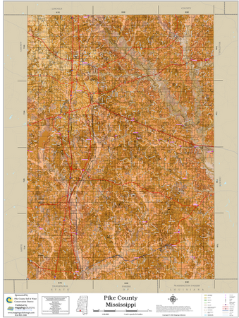 Pike County Mississippi 2026 Soils Wall Map