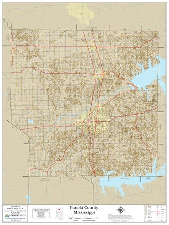 Panola County Mississippi 2022 Soils Wall Map