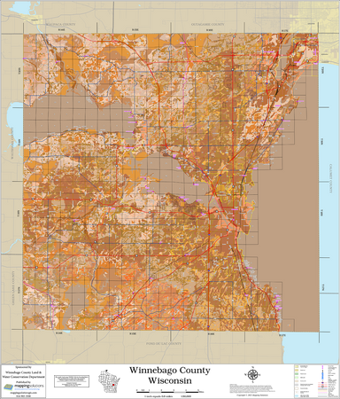 Winnebago County Wisconsin 2026 Soils Wall Map Winnebago County Wisconsin 2026 Soils Wall Map
