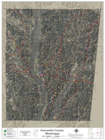 Itawamba County Mississippi 2022 Aerial Wall Map Itawamba County Mississippi 2022 Aerial Wall Map