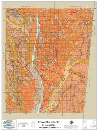 Itawamba County Mississippi 2022 Soils Wall Map Itawamba County Mississippi 2022 Soils Wall Map