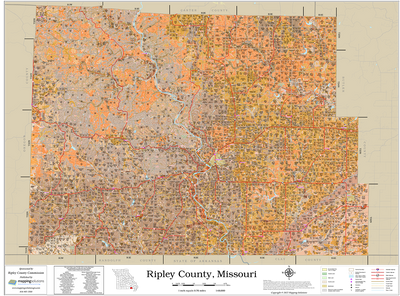 Ripley County Missouri 2025 Soils Wall Map