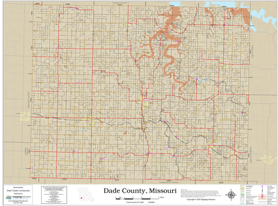 Dade County Missouri 2026 Soils Wall Map