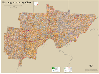 Washington County Ohio 2026 Soils Wall Map