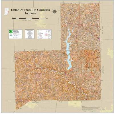 Union-Franklin Counties Indiana 2026 Soils Wall Map