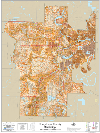 Humphreys County Mississippi 2026 Soils Wall Map