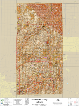 Madison County Indiana 2026 Soils Wall Map