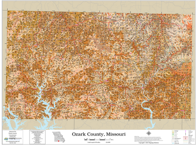 Ozark County Missouri 2026 Soils Wall Map