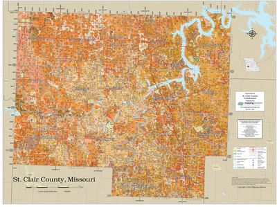 St. Clair County Missouri 2025 Soils Wall Map