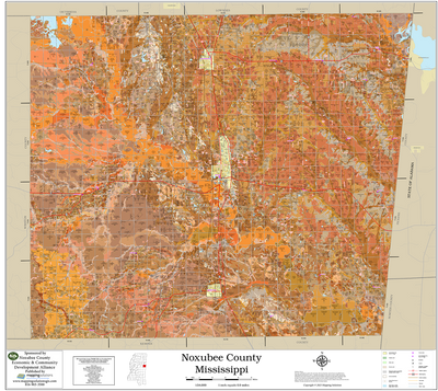 Noxubee County Mississippi 2026 Soils Wall Map