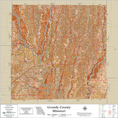 Grundy County Missouri 2026 Soils Wall Map