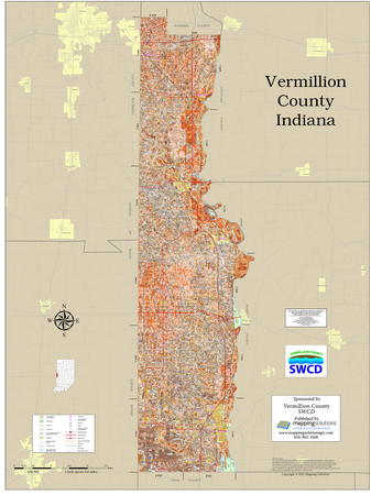 Vermillion County Indiana 2026 Soils Wall Map