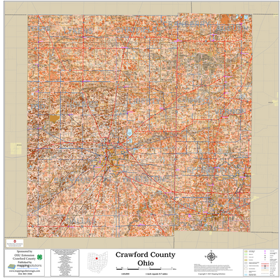 Crawford County Ohio 2026 Soils Wall Map