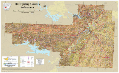 Hot Spring County Arkansas 2023 Soils Wall Map