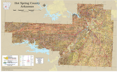 Hot Spring County Arkansas 2026 Soils Wall Map