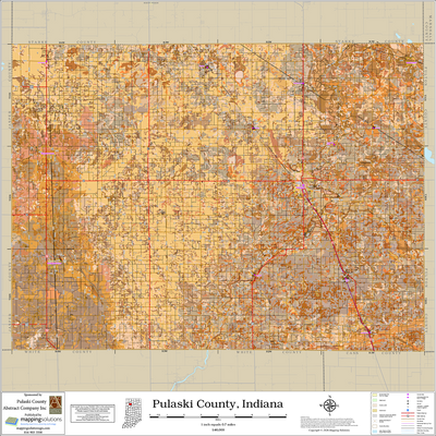 Pulaski County Indiana 2026 Soils Wall Map