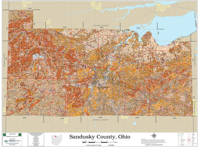 Sandusky County Ohio 2026 Soils Wall Map