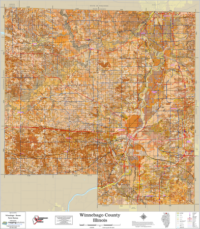 Winnebago County Illinois 2026 Soils Wall Map
