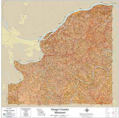 Osage County Missouri 2026 Soils Wall Map