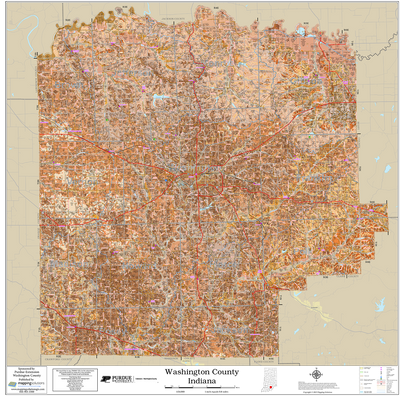 Washington County Indiana 2026 Soils Wall Map